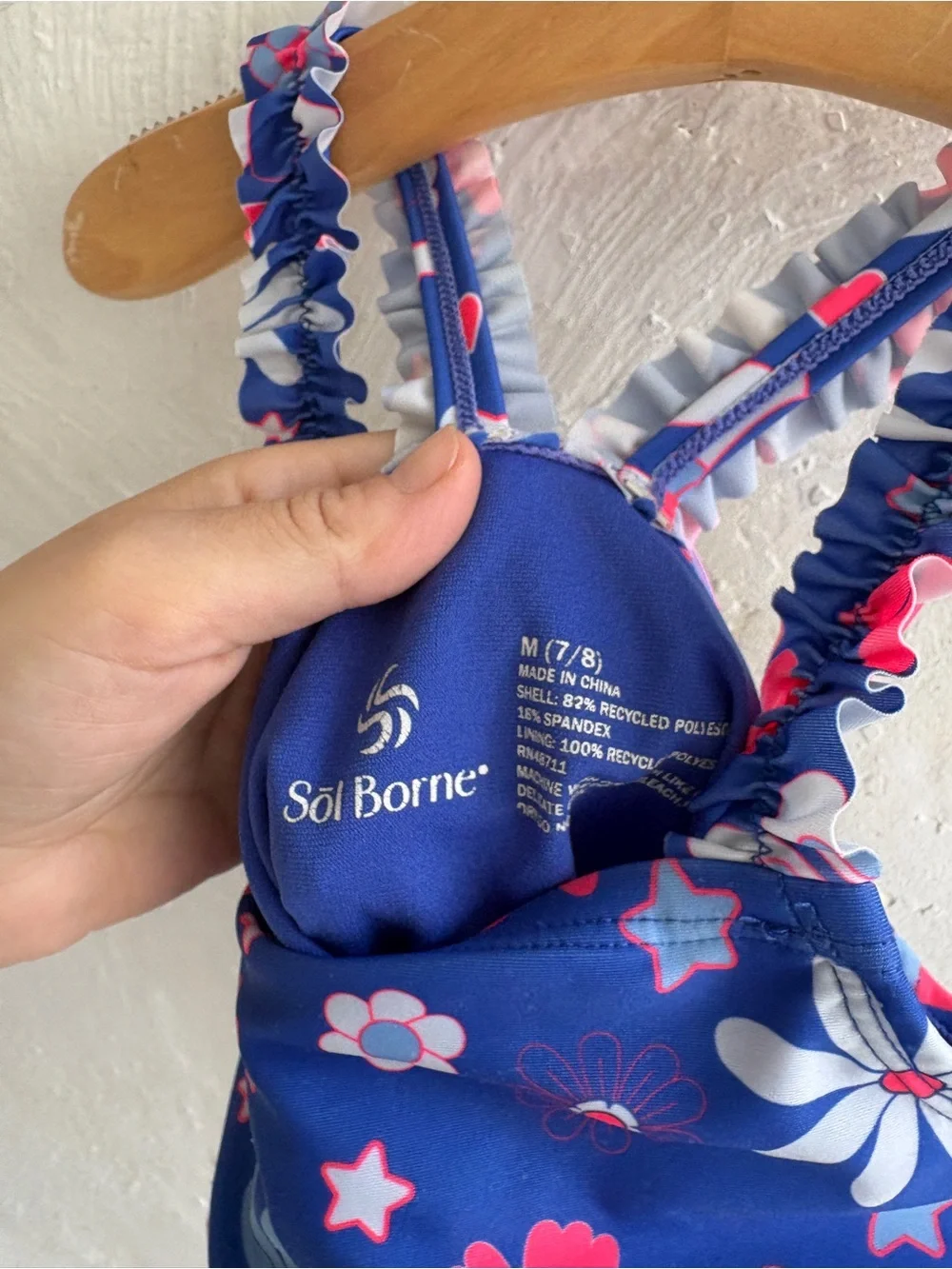 Girls Sol Borne one-piece swimsuit